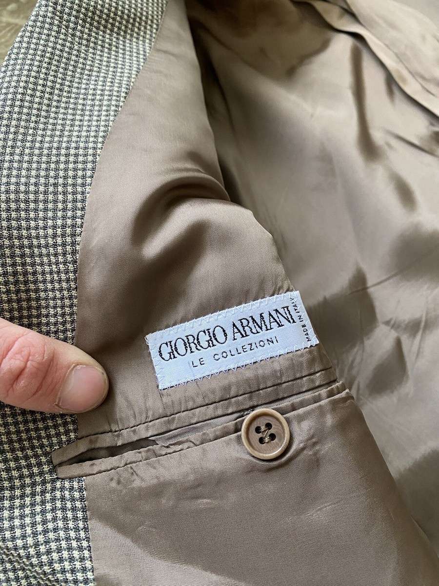 VINTAGE 80s Giorgio Armani MANI Jacket Blazer - Khaki/Gray - Italy