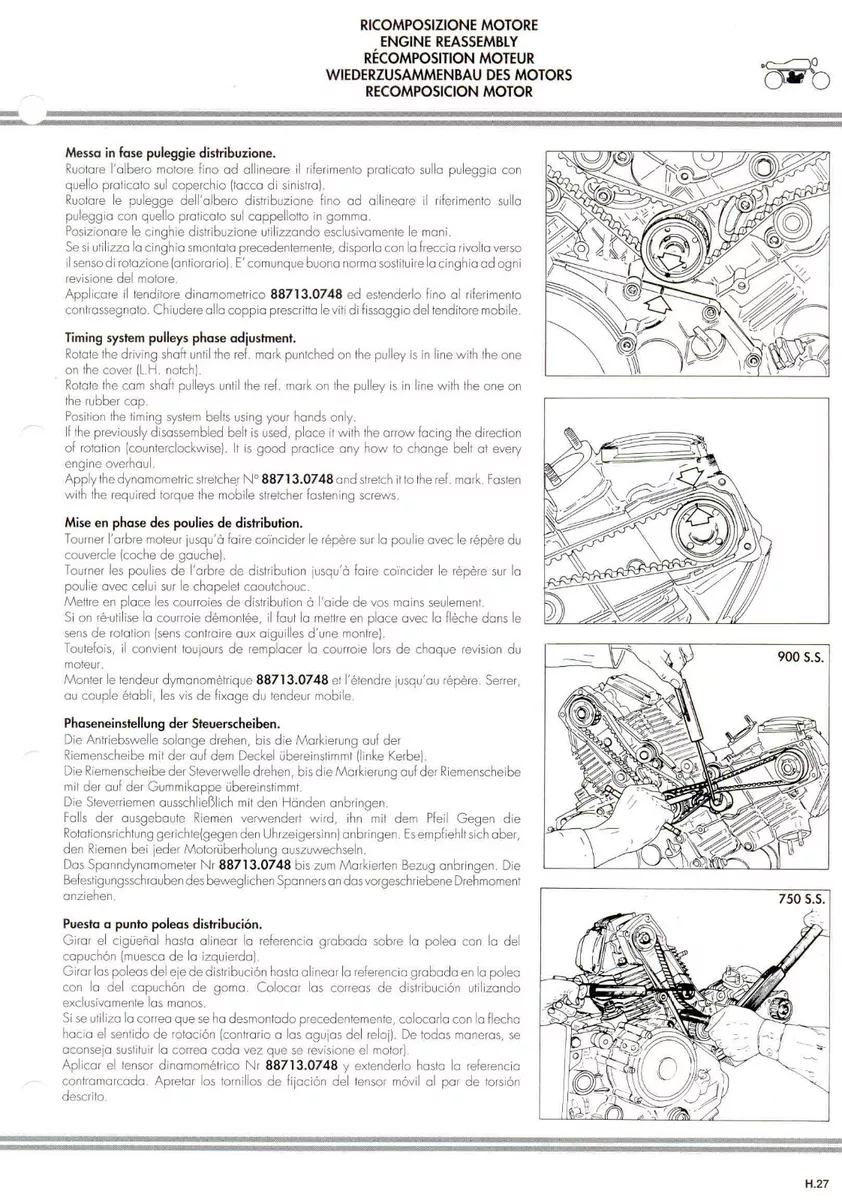 DUCATI Workshop Manual 900SS 750SS & 600SS 1994 1995 1996 & 1997 Service  Repair