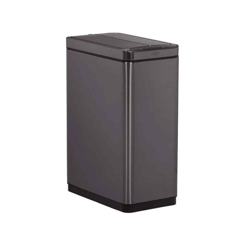 11.9 Gal. Charcoal Slim Sensor Metal Household Trash Can