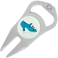 My Shoe Is Your Shoe Golf Ball Marker Divot Repair Tool Bottle Opener