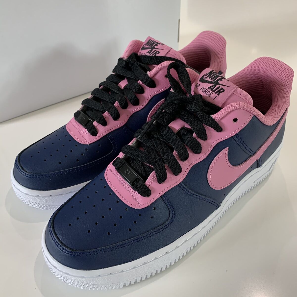 navy and pink air force 1