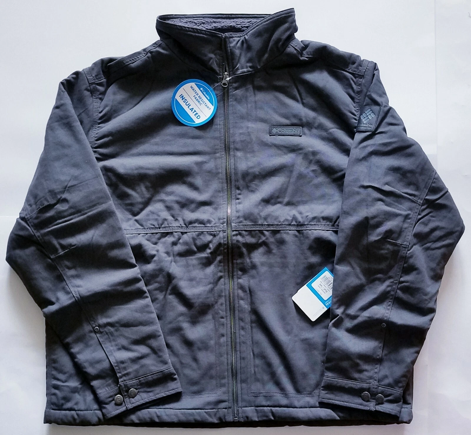 Columbia Beacon Stone Men's Water Resistant Sherpa Lined Jacket, Gray, XXL, $160