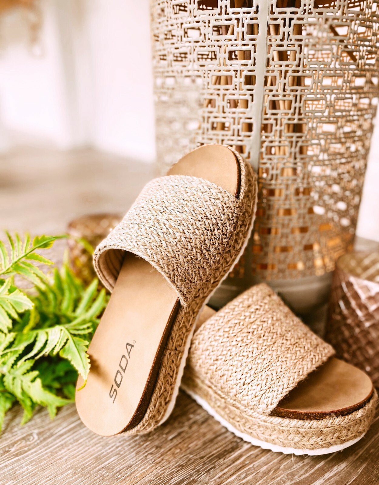 NEW Natural Jute Raffia Open Toe Espadrille Slide Sandals Platform Wedge  Heel | eBay