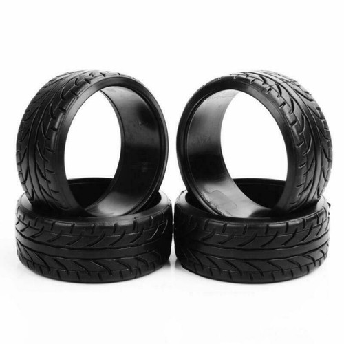 4Pcs Tyres For RC HSP HPI Racing Model Car Tires 1:10 Flat Drift On- Road Tires - Picture 3 of 9