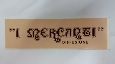 Sticker sticker I MERCHANTS DIFFUSION cm 18.5 x 5.5 approx Excellent condition