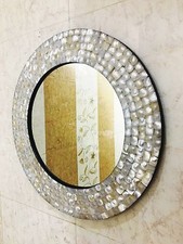 Decorative Wall Mount Bedroom Mother of Pear Frame Home Decorative Decor Mirror