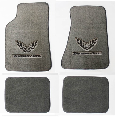 NEW! Grey Carpet Floor Mats 1982-02 PONTIAC FIREBIRD Trans AM Embroidered Logo - 第 11/12 張圖片