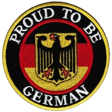 PROUD TO BE GERMAN PATCH GERMANY FLAG Aufnäher Deutschland embroidered iron-on