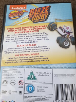 BLAZE AND THE MONSTER MACHINES BLAZE OF GLORY A MINI MOVIE DVD