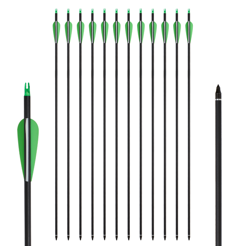 12Pcs 30Inch Carbon Arrow SP500 Hunting Arrows Screw Tips Compound/Recurve Bow - Picture 16 of 17