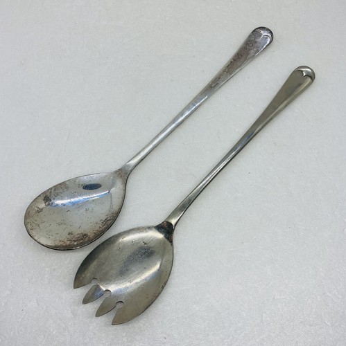 Vintage 1970s Sheffield England Serving Spoon For Set Silverplated 9.5 Decor 29 - Picture 2 of 17