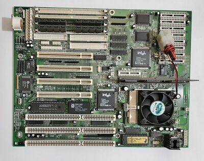 Elitegroup TR5510 AIO Sockel 7 ISA retro Mainboard + AMD K5 100MHz + 32MB RAM