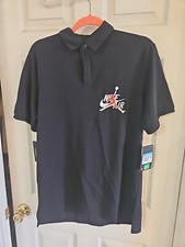 Nike Air Jordan Jumpman 23 Classics Men Polo Shirt Black CK2228 010  Medium