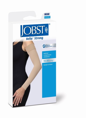 Mastectomy Arm Sleeve 15-20 mmhg Support Silicone Band Bella Strong Armsleeve - Picture 3 of 5