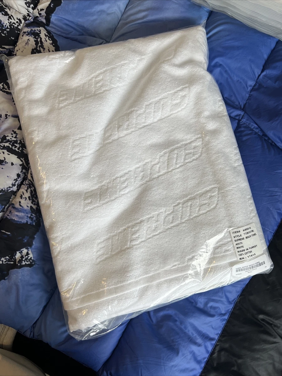 Supreme White Bath Beach Towels for sale | eBay