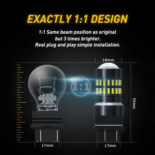 AUXITO 3157 LED Bombillas de Respaldo Inverso Blanco 6000K Canbus Sin Errores 2400LM - Imagen 6 de 21