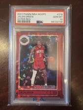 Jalen Green 2021-2022 Panini NBA Hoops Red Hyper # 83/99 Rookie PSA 10