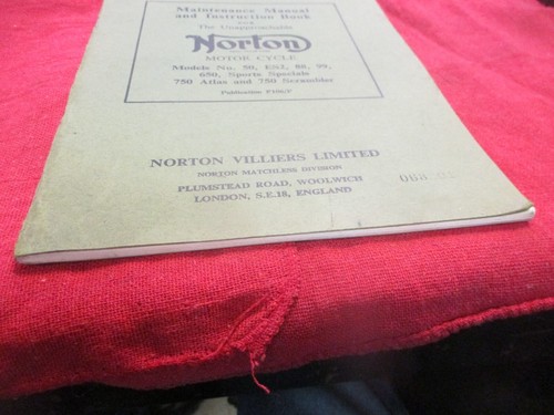 Norton Maintenance Manual & Instruction Book Models 50 ES2 88 99 1967 062925 - Picture 13 of 16