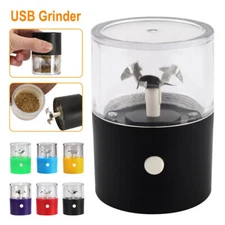 Electric Auto Grinder for Herb & Garlic Grinding Rchargeable in USB Black