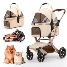 3 in 1 Pet Stroller Small Dogs Cats Detachable Carrier