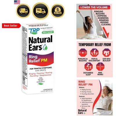 The Relief Products Ring Relief Ear Drops PM - 100% Natural Active Ingedients...