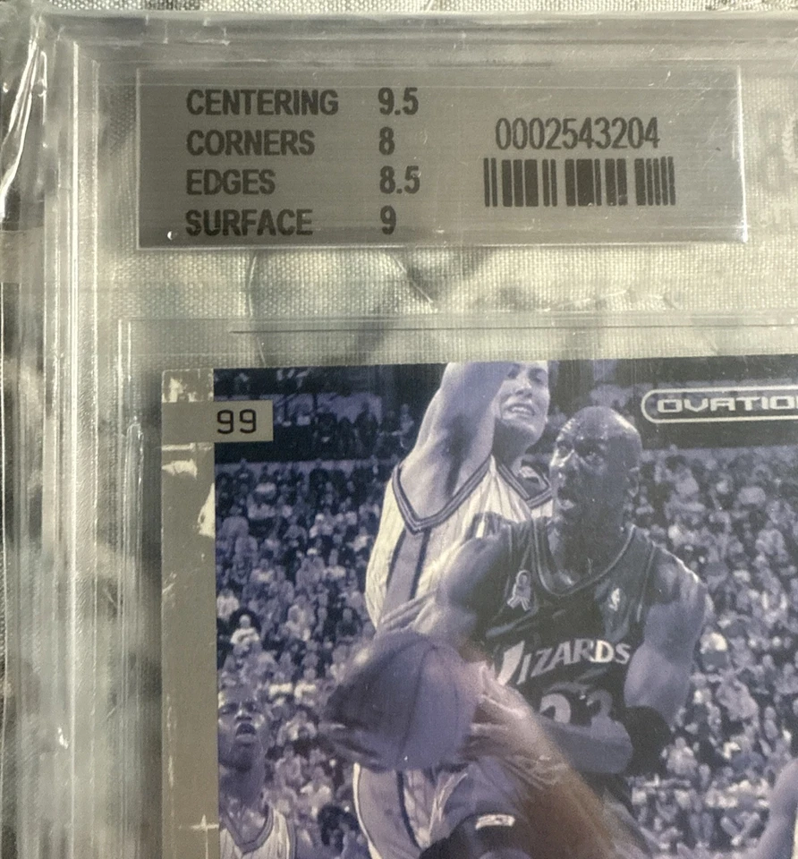 Michael Jordan 2002-03 Upper Deck Ovation numerado a/499 BGS 8,5 casi nuevo-como nuevo+ raro Foto 3 de 4