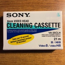 SONY CASSETTA PULIZIA TESTINA VIDEO 8mm V8-25CLH AFFARE TARDO NITE!