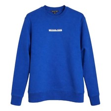 Michael Kors Men s Marine Blue Crewneck Sweatshirt Size M Logo Pullover NWT