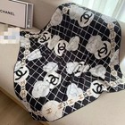 Chanel classic quilted camellia women's decorative square scarf/shawl 90*90cm — photo 2