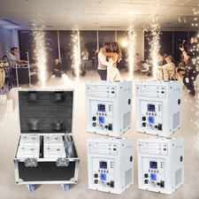 750W Large Cold Spark Machine DMX Stage Effect Wedding DJ Party w/Flight Case