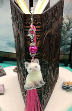 CATS FLUFFY PERSIAN SIAMESE Metal BOOKMARK +TASSEL PERSONALISED GIFT FREE POST