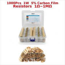 Carbon Film Resistor Assortment 1000pcs 1w 5 100 Values 1-1m For Arduino Carbon Film Resistor Assortment 1000pcs 1w 5 100 Values 1-1m For Arduino