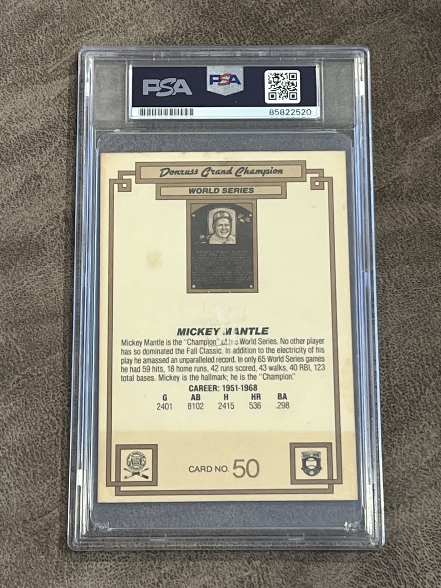 MICKEY MANTLE Donruss HOF PSA/DNA Certified Authentic Autograph