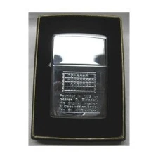 Zippo Writer FOUNDED 028 Silver Lighter Used Firearms Accessories