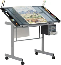 Studio Designs Vision Craft and Drawing Station - 35.5" W by 23.75" D Silver-Blu