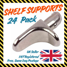 24x SHELF SUPPORT PEGS METAL STEEL 5mm PLUG IN STUD PIN FOR IKEA KITCHEN CABINET