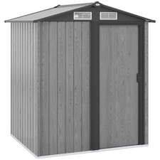 Outsunny 5ft x 4.3ft Outdoor Metal Storage Shed with Sliding Door Sloped Roof