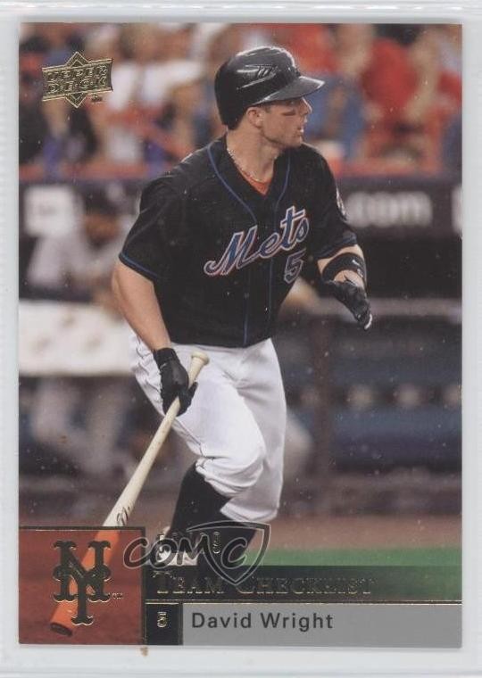 2009 Upper Deck Team Checklist Gold 52/99 David Wright #471 9xu