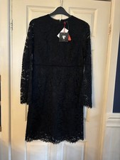 V by Very Black Lace Evening Cocktail Dress Size 14