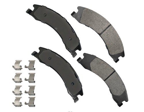 Akebono Brake SDF1329, Set of 4 Semi-Metallic Brake Pads Rear Ford E150 E250 E35 - Foto 2 di 9