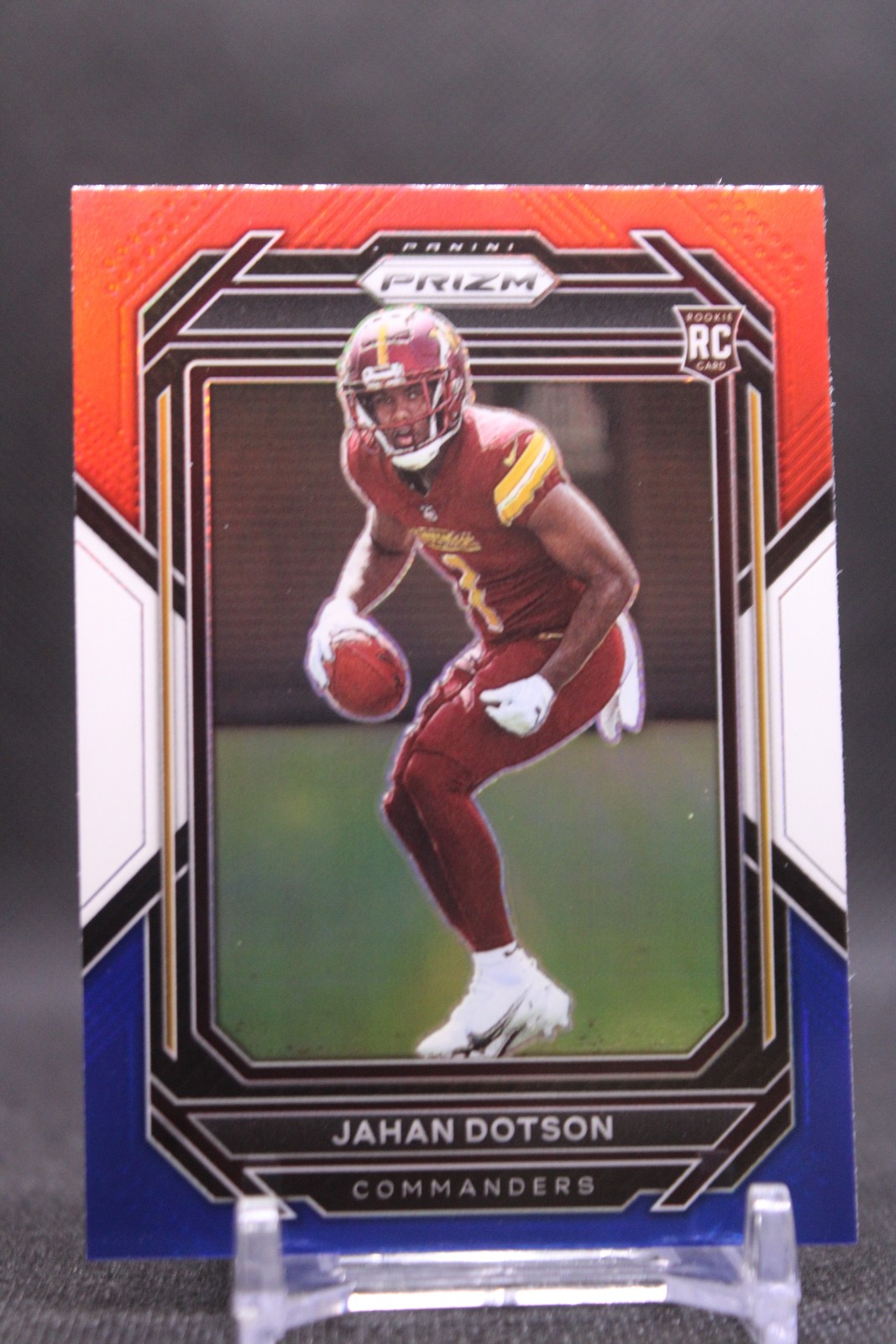 Jahan Dotson #312 2022 Panini Prizm Red White and Blue RC