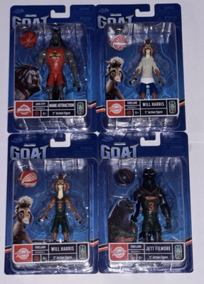 GOAT The Movie 5'' Figures Set Of 4 - Mane Attraction, Will Harris, Jet Filmore