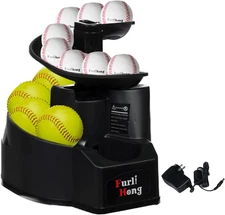 6902BHA Rechargeable Baseball/Softball Toss Machine with Extendable Ball Stacker