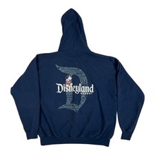 Disneyland Resort Mickey Mouse Hoodie Sweatshirt Size 2XL Blue Retro Vintage
