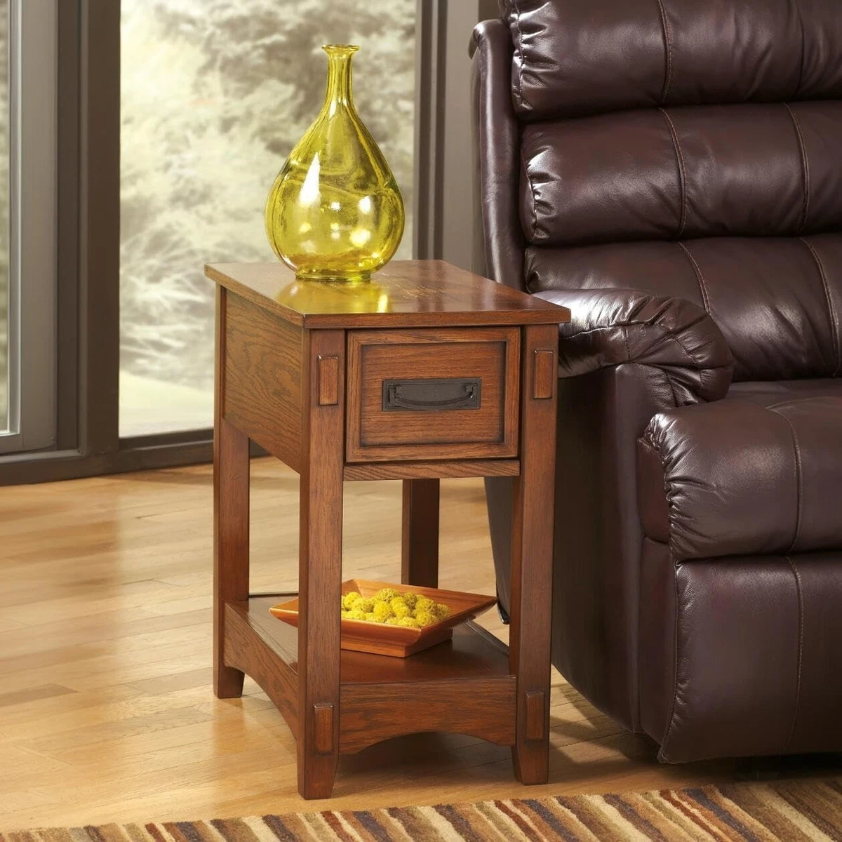 Ashley アシュレイ エンドテーブル 猫脚 ラスティックブラウン Ashley Furniture Table for sale | eBay