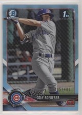 2018 Bowman Draft Chrome Sky Blue Refractor 345/402 Cole Roederer #BDC-125 pd6