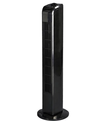 JUNG TV02 B-WARE Ventilator leise 78cm, Turmventilator schwarz, ENERGIESPAREND