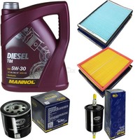 Inspektionspaket 5L Mannol TDI 5W-30 FüR Opel Astra G CC 1.6 16V 1.8 Zafira A
