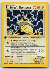 Lt. Surge's Electabuzz (6) 1st Edition Holo Rare Gym Heroes 006/132 MP on eBay