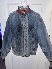 Vintage Levi  s Flannel Lined Denim Trucker Jacket Adult Size Medium 57510-0514
